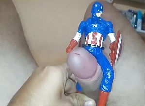 Exotic tools to stimulate the dick, garlic kneader and Captain America.