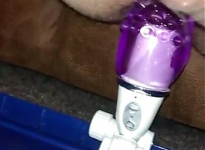 British straight arse playing with purple dildo part 1